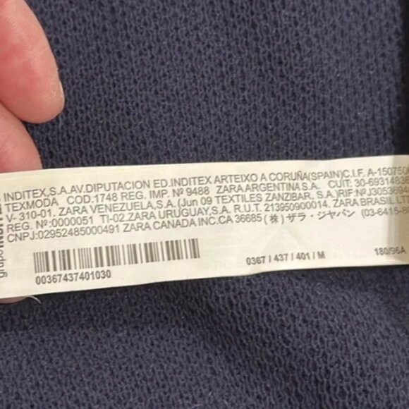 (W1) Zara, vintage wool jacket-style sweater, with super front and, size M - Picture 10 of 13